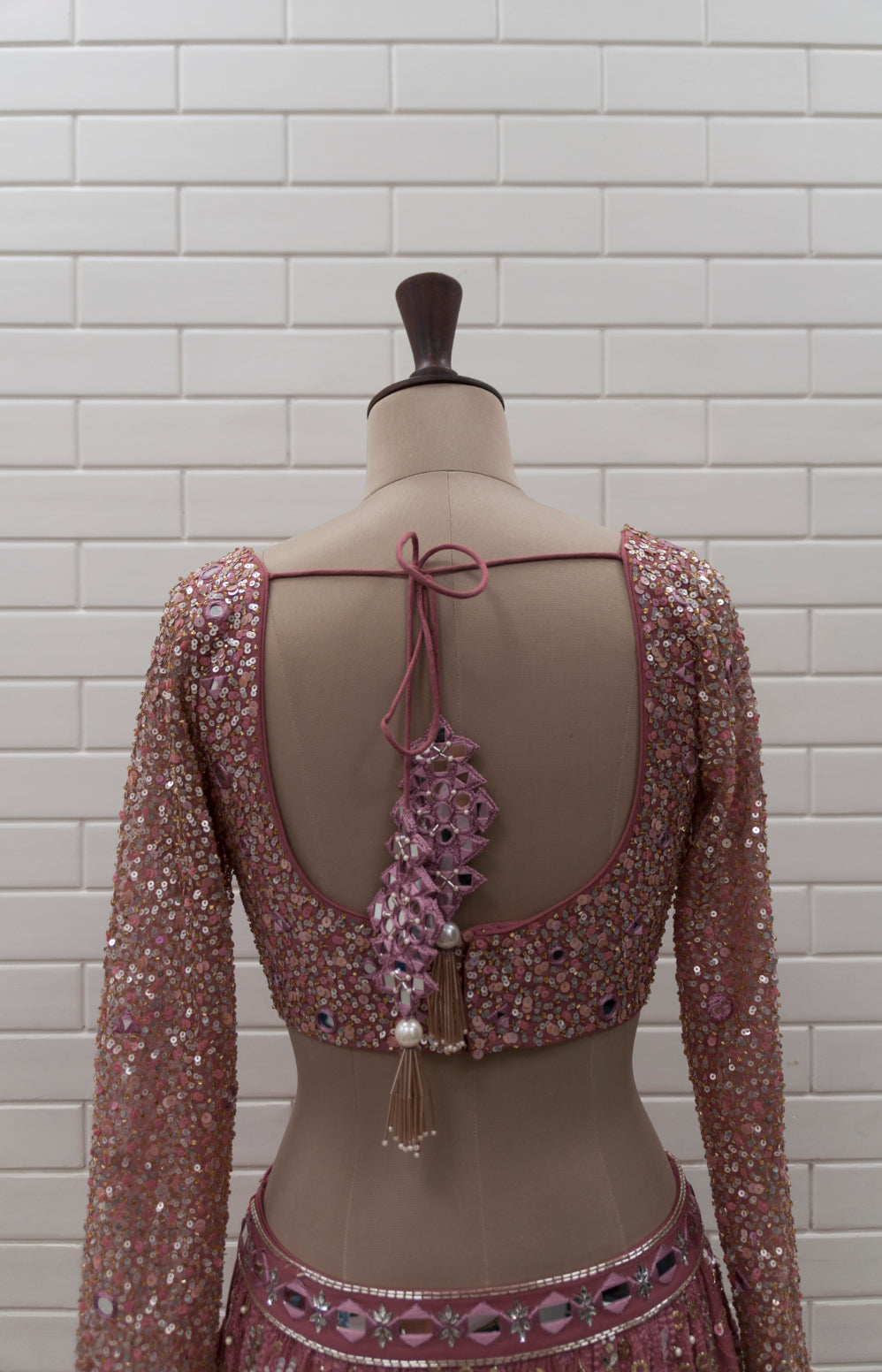 GREY EMBELLISHED BLOUSE & EMBELLISHED LEHENGA | Embellished blouse, Full  sleeve blouse, Lehenga